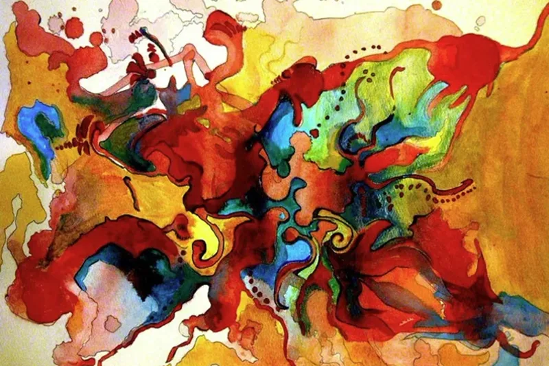 Creative expression with cancer - Artist Maria Lanas spent time in the hospital with her father-in-law, Shapour, during his cancer treatments, she was inspired by the drops of chemotherapy medicine falling inside of his IV bottle